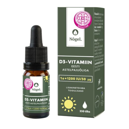 D-vitamiin Eesti astelpajuõliga, 1200 IU/30 μg, 10 ml