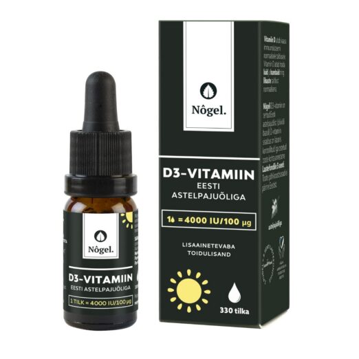 D-vitamiin Eesti astelpajuõliga, 4000 IU/100 μg, 10 ml