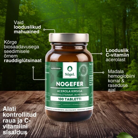 NOGEFER (endise nimega RAUD) sobib suurepäraselt rauavarude täitmiseks lastel ja täiskasvanutel