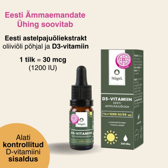D-vitamiin Eesti astelpajuõliga 1200 IU eelised