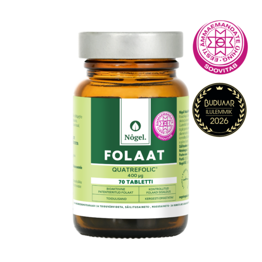 Bioaktiivne folaat, Quatrefolic®, 70 tabletti