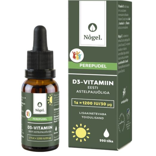 D-vitamiin Eesti astelpajuõliga, perepudel, 1200 IU/30 μg, 30 ml