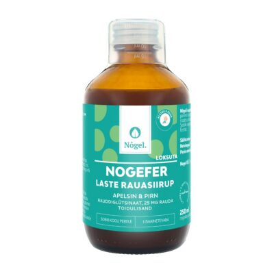 NOGEFER Laste rauasiirup apelsini ja pirniga, 250 ml, 25 mg/10 ml