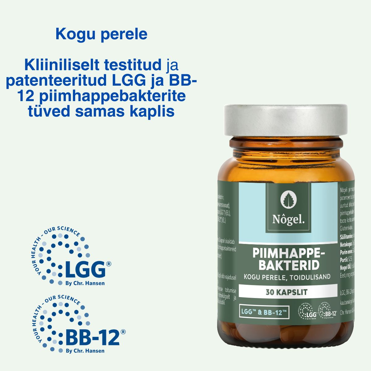 Piimhappebakterite kapslid, LGG™ & BB-12™, 30 kapslit - Image 2